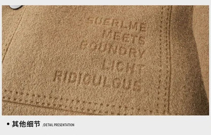 Billy Men's Winter Jacket for Men Double-Sided Woolen Overcoat Short Lapel Autumn Casual Coat Top Black Clothes White Duck Down