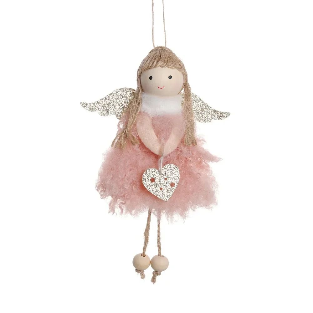 Christmas plush antlers angel girl pendant Christmas tree pendant creative doll pendant gift
