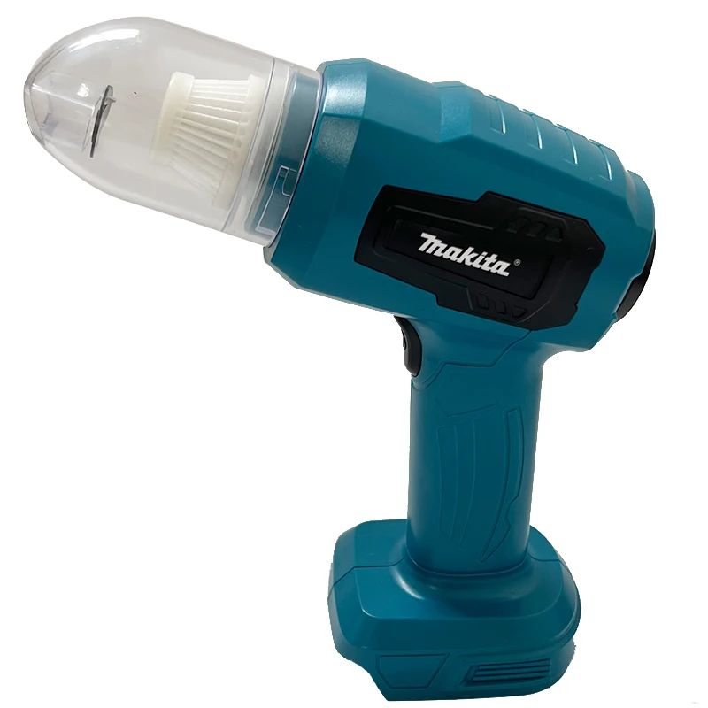Aspirador de pó elétrico Makita com forte sucção, mini, sem fio, portátil, soprador para limpeza doméstica com 7 bicos para bateria 20V 18V