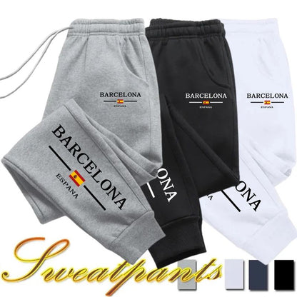 Calça de Moletom Masculina Estampada Urbana Calça Esportiva para Uso Diário Casual de Pista Calça Jogging Masculina Rua