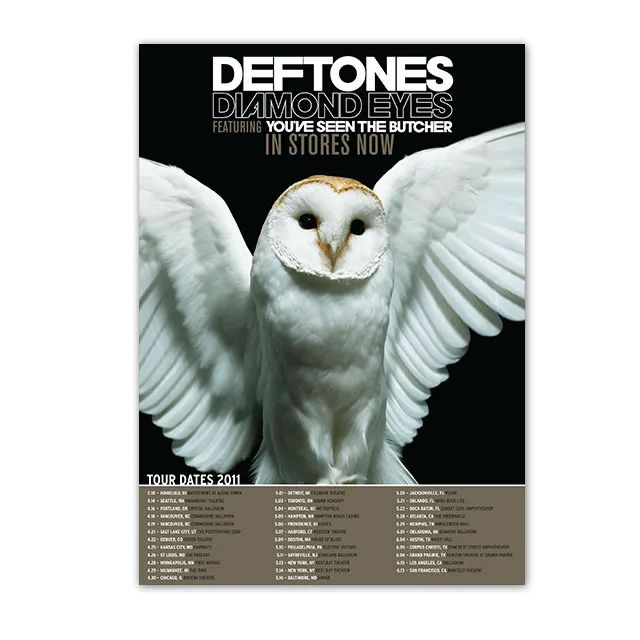 Retro Inspired Band Themed Wall Art D-Deftones Posters Classic Music Album Canvas Painting Ideal for Home Room Decor
