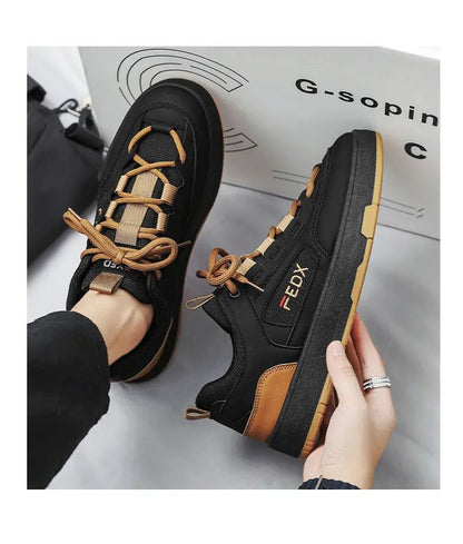 Bread Shoes for Men Trendy Board Shoes Niche Design Breathable Retro Chunky Sneakers Luxury Designer Male Casual Vulcanize Shoe