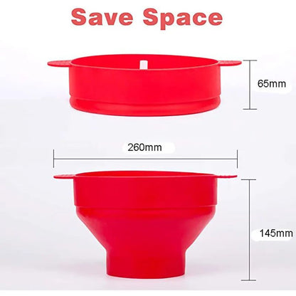 Microwave Silicone Popcorn Maker Food Grade Foldable High Quality Kitchen Easy Tools DIY Make Popcorn Bucket Bowl with Lid Bowls