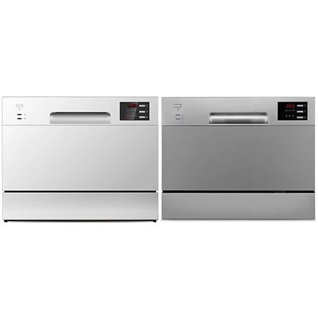 Portable Mini Countertop Dishwasher 6 Place Settings Compact Electric Dish Washing Machine for Home Apartment Dorm Kitchen
