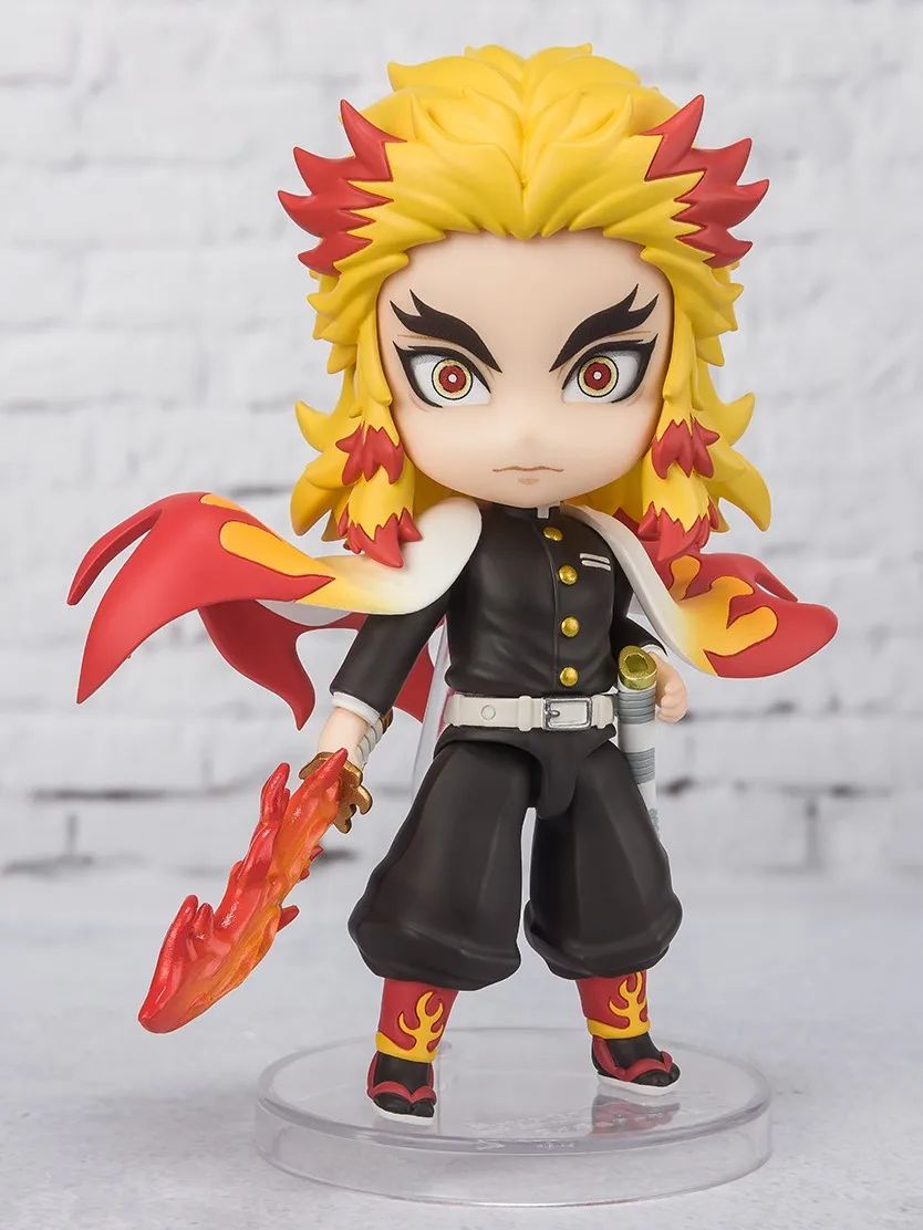 Em Estoque Original Bandai Figuarts Mini Demon Slayer Blade Fornalha Porta Anime Figura Q Versão Bonito Modelo Brinquedos