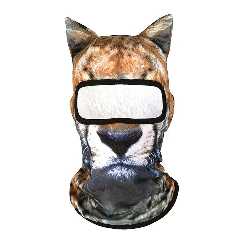 3D Cat Mask Dog Tiger Cosplay Balaclava Motorcycle Full Face Hood Mask Skiing Hat Helmet Cute Headgear Hat Halloween Party Masks
