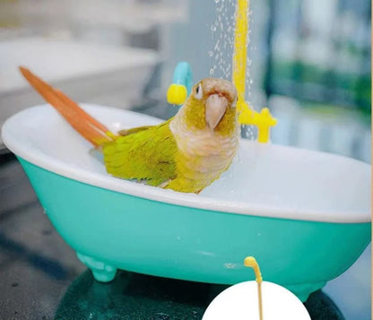Banho Automático Inteligente para Papagaio, Chuveiro para Pássaros, Banheira, Suprimentos, Azul, Acessórios de Plástico para Gaiola, Acessório Doméstico