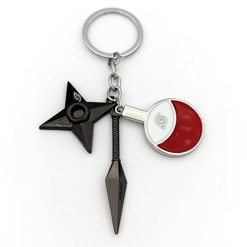 Anime Naruto Chaveiro Brinquedo Kunai Shuriken Konoha Ninja Carro Mochila Xiao Organização Nuvem Vermelha Chaveiro Acessórios Presente