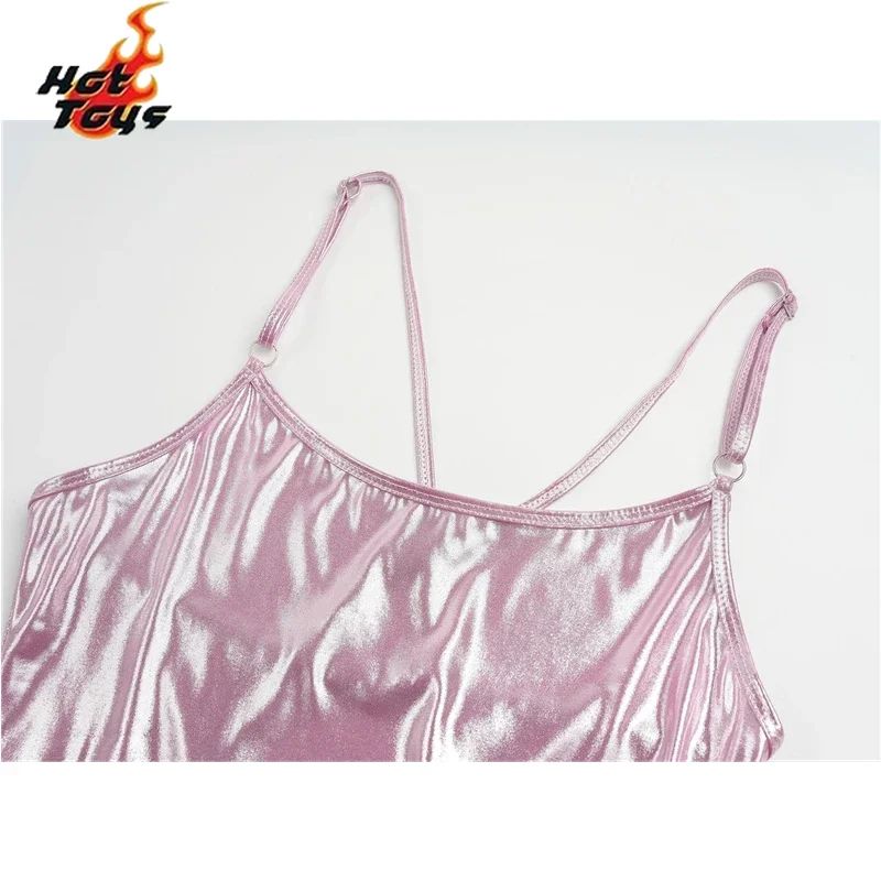 Summer Pool Party Three Point Swimsuit Bodysuit Uniform Costume Women Bell Leather One-piece Swimwear Outfit Cosplay