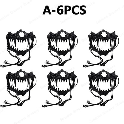 Halloween Half Face Mask Popular Dragon God Fierce Tiger Night Dog Man Wolf Costume Skull Performance Mask Mask Deadpool Terror