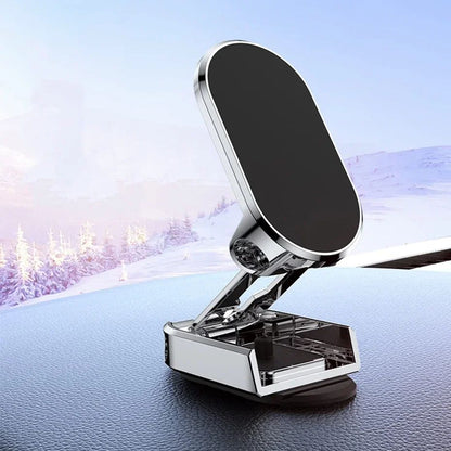 Car Mobile Phone Holder Folding Magnet Cell Phone Stand in Car GPS Support For iPhone Xiaomi 360° Rotatable Mount
