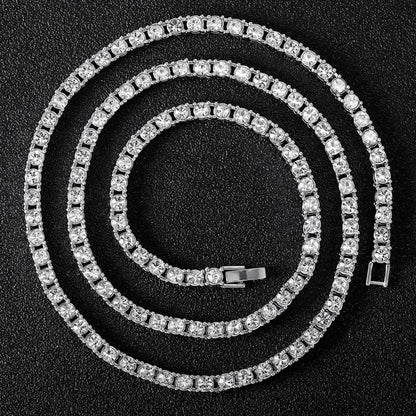 Hip Hop Brilhante Colar Corrente Cubana 15MM Feminino Masculino Cor Prata Strass Gelo Fora Corrente Cubana Punk Joias Colar Presente