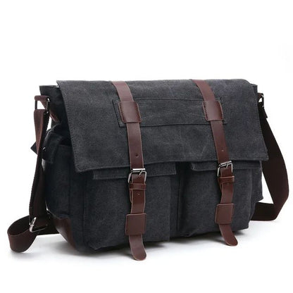 Retro Men Messenger Bags Vintage Canvas Handbags Leisure Work Travel Bag Man Business Crossbody Bags Briefcase For Male Bolsas