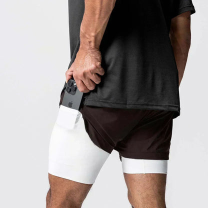 Shorts Masculino Dragon Ball Camada Dupla Son Goku Verão Anime Japonês Falso Duas Peças Esportivo Fitness Secagem Rápida