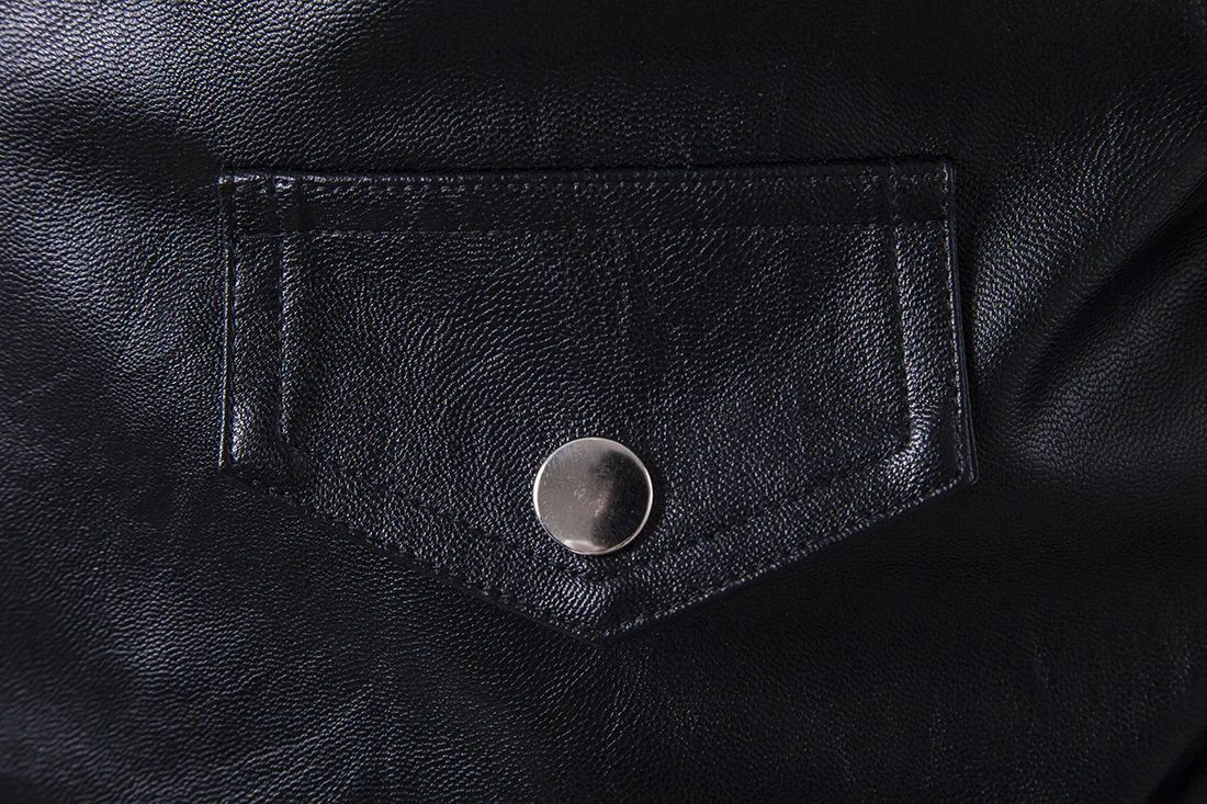 Motorcycle Slim Leather Jacket Men's Leather Jacket British Fashion Men's PU Leather Jacket mens solid color leather jackets