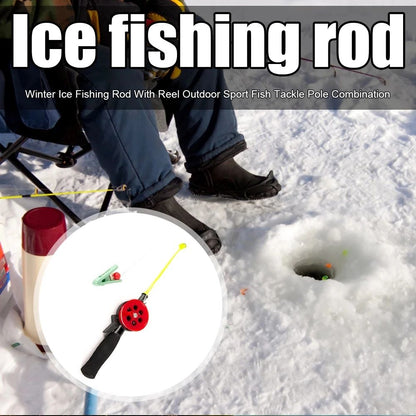 NOVO Para Pesca ao Ar Livre Acessórios Portáteis Vara de Pesca de Caranguejo com Clipe 34cm Gelo de Inverno ao Ar Livre (aleatório)