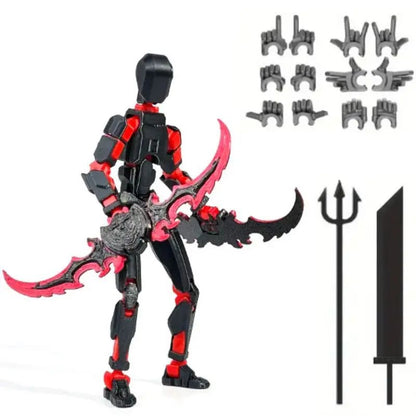 Titan 13 Boneco de Ação Multiarticulado Articulações Móveis Modelos de Personagens para Montar Impressão 3D Descompressão Boneco DIY