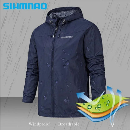 Capa de Chuva Impermeável de Pesca 2025 para Homens, Capa de Chuva para Ciclismo, Jaqueta Corta-Vento, Roupas de Montanhismo, Casaco de Primavera e Outono