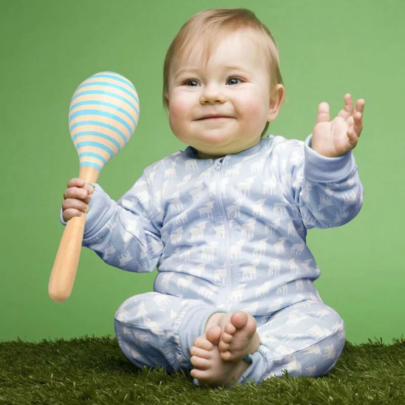 Bebê Madeira Areia Martelo Maracas Bonito Mini Chocalho Shaker Instrumentos Musicais para Chá de Bebê Lembrancinhas (Presente Infantil)