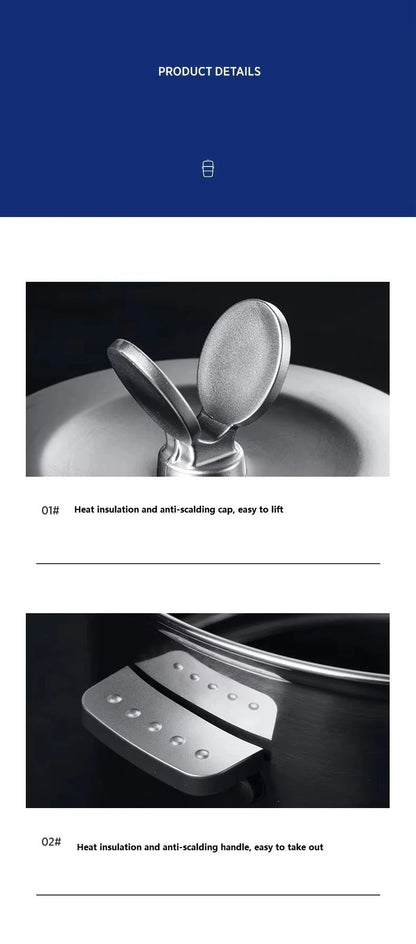 Panela Elétrica Multifuncional de Aço Inoxidável com Camada Dupla para Cozinhar Ovos – Vaporizador, Cozedor e Preparador de Café da Manhã, Eletrodoméstico Mini para Cozinha