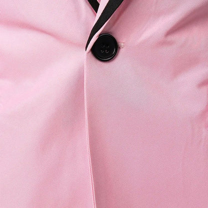 Cross-Border Color Block Single Suit 2024 Men's Casual Western-Style Long Sleeve Slimming Business Jacket Smooths Your Silhouett