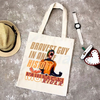 One Punch Man Shopping Bag Grocery Shopper Anime Genos Saitama Sensei Shopping Jute Bag Cotton Bag Jute