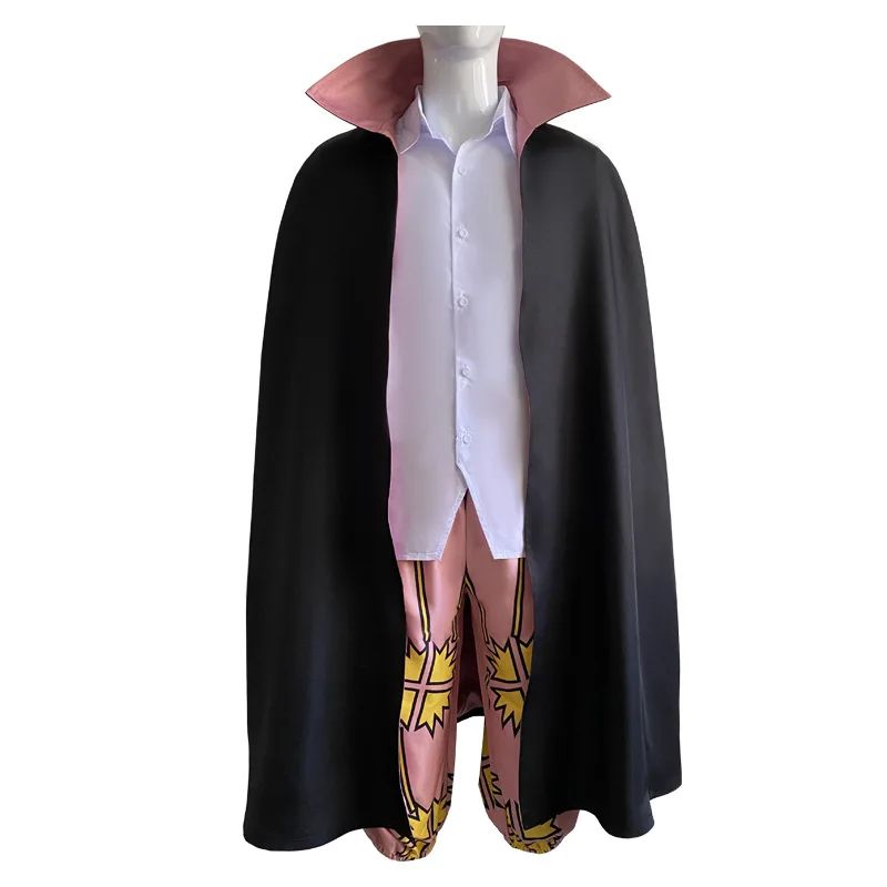 Anime Film Red Shanks Cosplay Costume pour Adultes Hommes,  Anime Tralike Coat, Full Outfit, Halloween Party, Red Hair Pirate