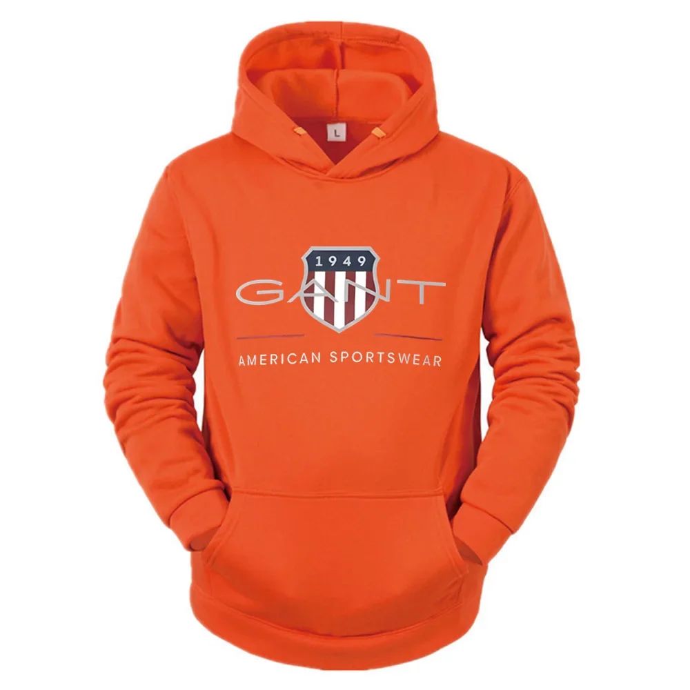 2025Solid Color Men's Hoodie Warm Men's Sweatshirt Fashion Street Casual Men's Loose Cool Sa 1949 Printed Pullover Brand Hoodie