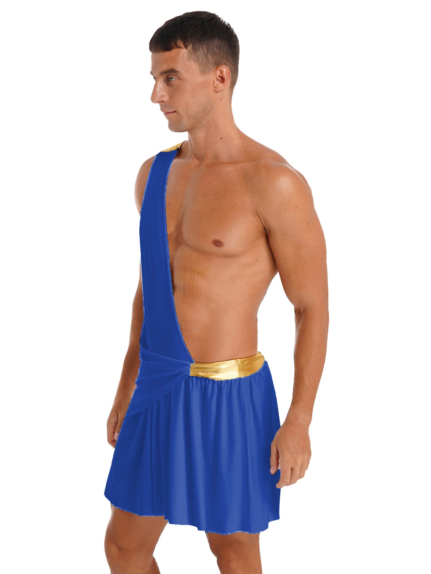 Mens Roman Toga Costume Ancient Greek Gods Senator Emperor Robe Uniform Halloween Party Cosplay Role Play Fancy Dress