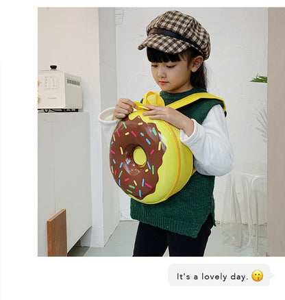 Cartoon Kids Backpack Cute Donut Eggshell Bag Fun Kindergarten Kids Backpack Boys Girls Backpack