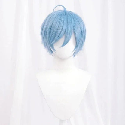 Synthetic Short Straight Cosplay Wig White Green Purple Brown Black Blue Gray Orange Red Fluffy Heat Resistant Hair Anime Wigs