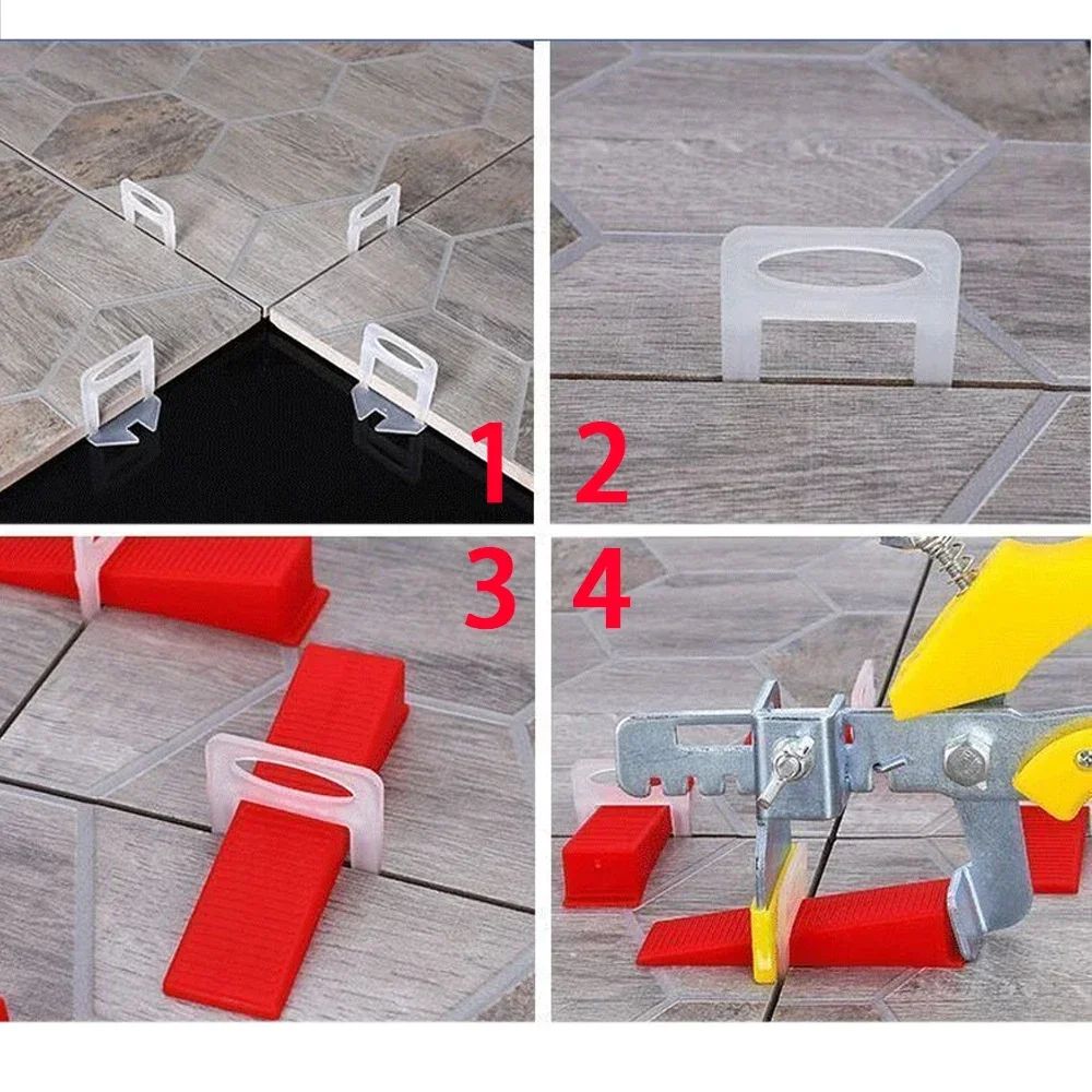 1/1,5/2/2,5/3mm Clip de Sistema de Nivelamento de Azulejos de Parede e Chão Nivelador de Cerâmica Espaçador Alicate Kit de Cunhas para Ferramentas de Construção de Assentamento de Azulejos