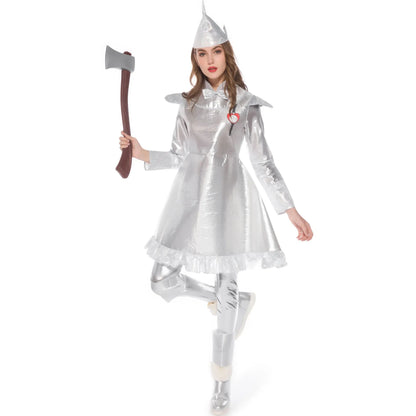 Halloween Cosplay Tin Man Adult Women's Costume