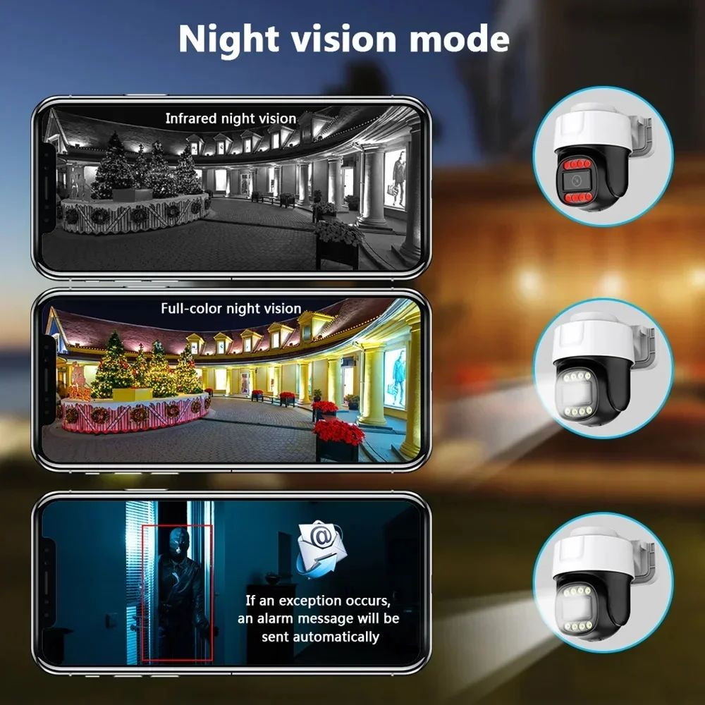 POE 4K AHD PTZ Camera with IP66 Waterproof Rating, Infrared Night Vision & Audio Over Coax