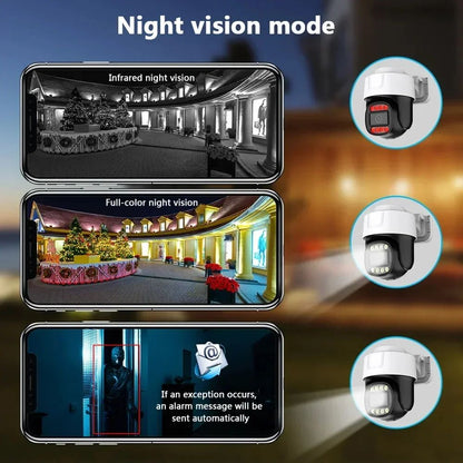POE 4K AHD PTZ Camera with IP66 Waterproof Rating, Infrared Night Vision & Audio Over Coax