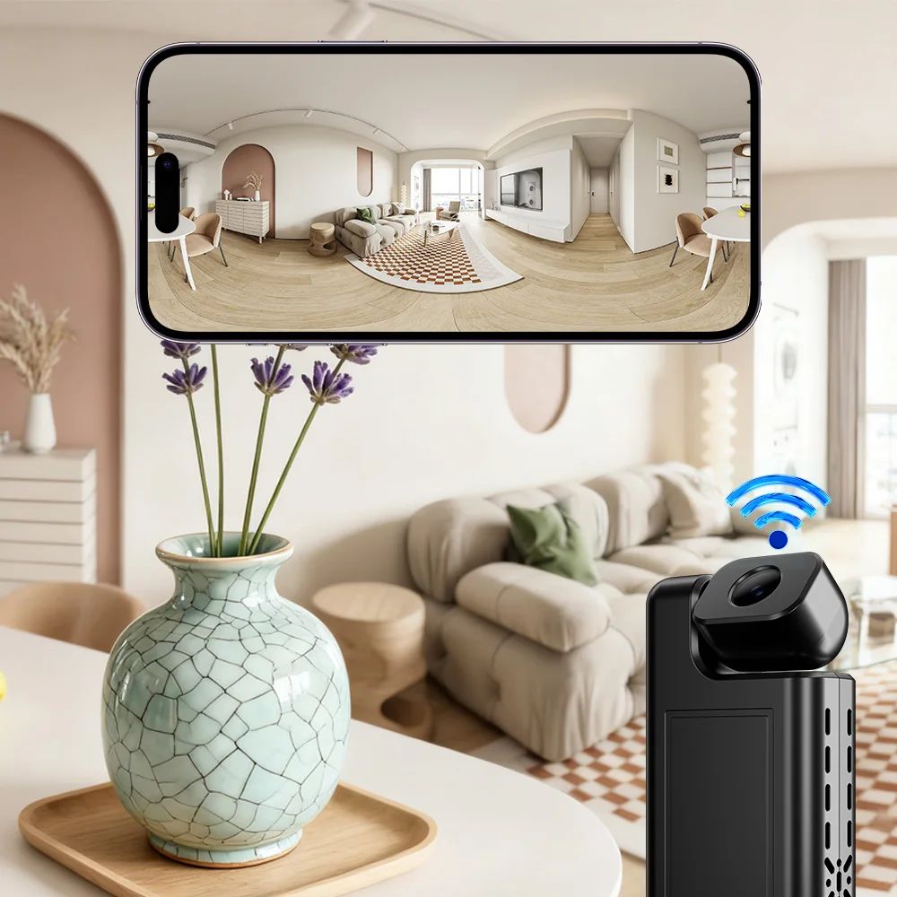 Mini WiFi Security Camera 1080P Wide Angle Night Vision Motion Detection Rechargeable Battery Easy to Mount & App-Controlled