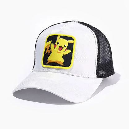Anime Cartoon Baseball Caps Men Snapback Hip Hop Hats For Women Cotton Sun Mesh Hat Streetwear Breathable Visor Trucker Bones