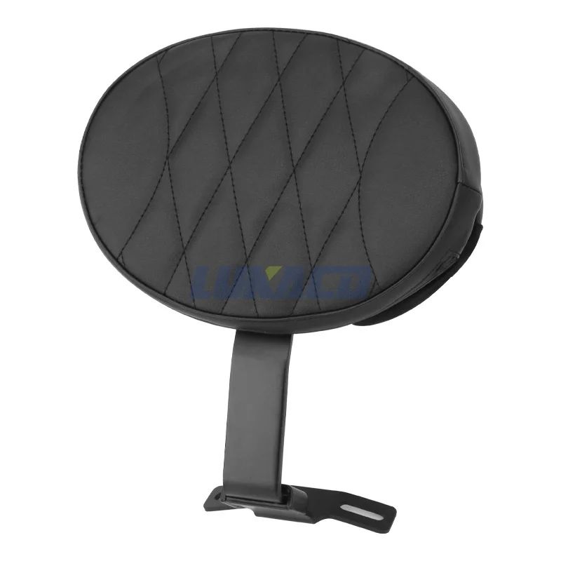 Motorcycle Adjustable Driver Rider Backrest Plug In Sissy Bar Seat Cushion Moto Pad For Harley Fatboy Heritage Softail 2007-2017