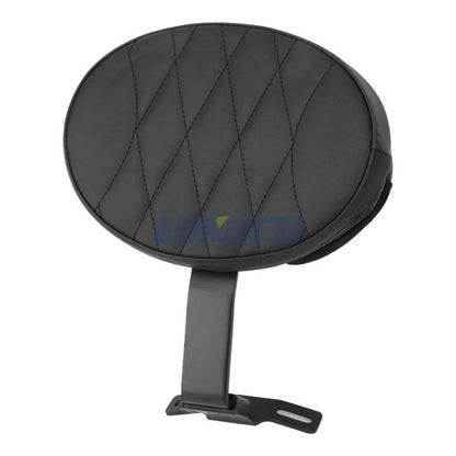 Motorcycle Adjustable Driver Rider Backrest Plug In Sissy Bar Seat Cushion Moto Pad For Harley Fatboy Heritage Softail 2007-2017