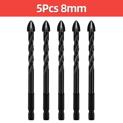 Cross Hex Tile Drill Bit For Glass Concrete Ceramic Tile Hole Opener Tunsten Carbide Hard Alloy Bits Set Tools 3 4 5 6 8 10 12mm