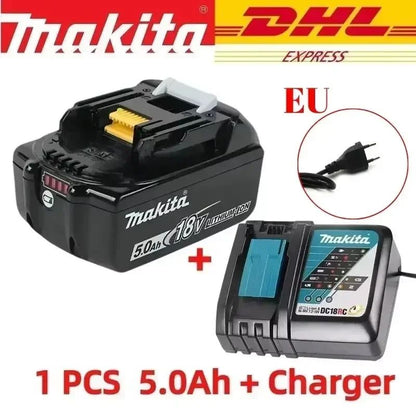 ??Bateria Recarregável Original Makita 6Ah*9Ah para Ferramentas Elétricas Makita 18V com LED Substituição Li-ion LXT BL1860 BL1850