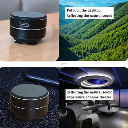 Mini Alto-falante por Condução Óssea Estéreo por Vibração Áudio Digital TWS Bluetooth Sem Fio Alto-falantes Portáteis de Metal Dropshipping