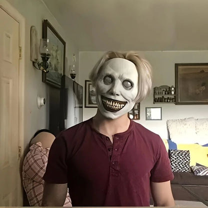 Christmas Zombie Mask - Scary Clown & Demon Dual Face Design, Lightweight Breathable for Cosplay
