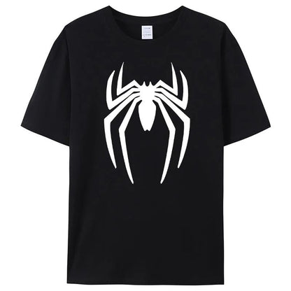 Summer Spider Men's T-Shirt Short Sleeve Sport Cartoon Hero Tops Tees Oversized Streetwear Casual T Shirts Designer Men Clothing