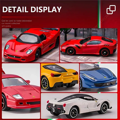 Bburago 1:64 Ferrari Enzo Réplica Carro Modelo Escala F40 F50 458 488 296 Diecast Miniatura de Tráfego Arte Figura Brinquedo Menino Criança
