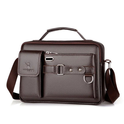 2024 New Men Shoulder Bag for 10.4" Ipad PU Leather Business Handbags Men Messenger Bags Fashion Man Crossbody Bag