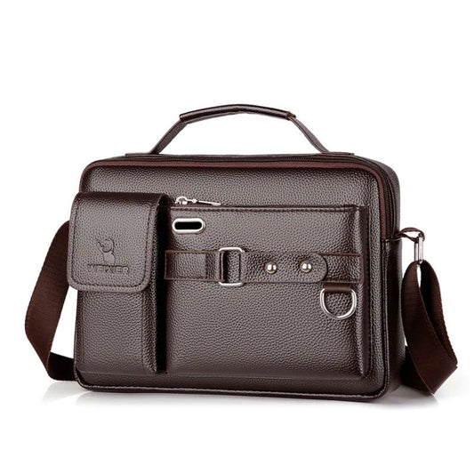 2024 New Men Shoulder Bag for 10.4" Ipad PU Leather Business Handbags Men Messenger Bags Fashion Man Crossbody Bag