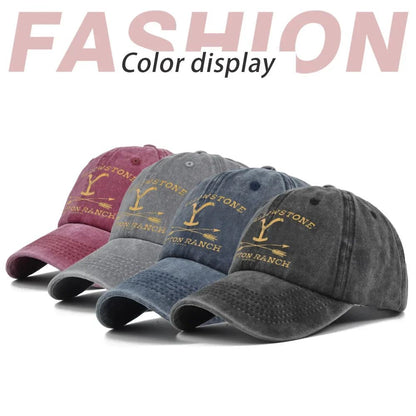 YELLOWSTONE Dutton Ranch Boné de Beisebol Ajustável Chapéu de Sol Primavera Outono Boné de Beisebol Esportivo Hip Hop Bonés Ajustados Chapéus para Homens e Mulheres