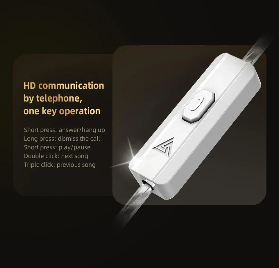 QKZ X HBB Best HiFi In Ear Wired Earphones 10mm Titanium-Coated Diaphragm Semi-open Cavity CNC Aluminum Alloy Monitor Headphone