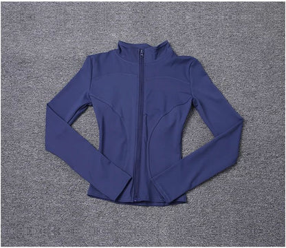 Women Sport Jacket Long Sleeve Shirt Workout Coat Gym Training Clothing Yoga Sportswear